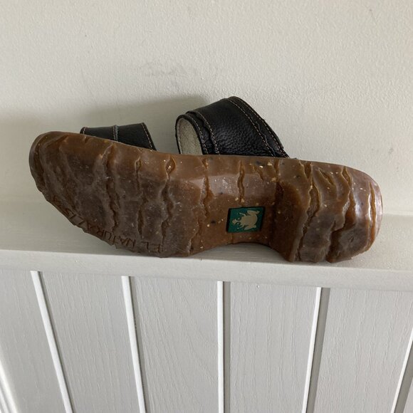 EL NATURALISTA, Leather Slip On Sandals, Size US 8, Dark Navy Blue - Picture 4 of 7